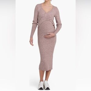 Ripe Maternity Heidi Long Sleeve Sweater Dress